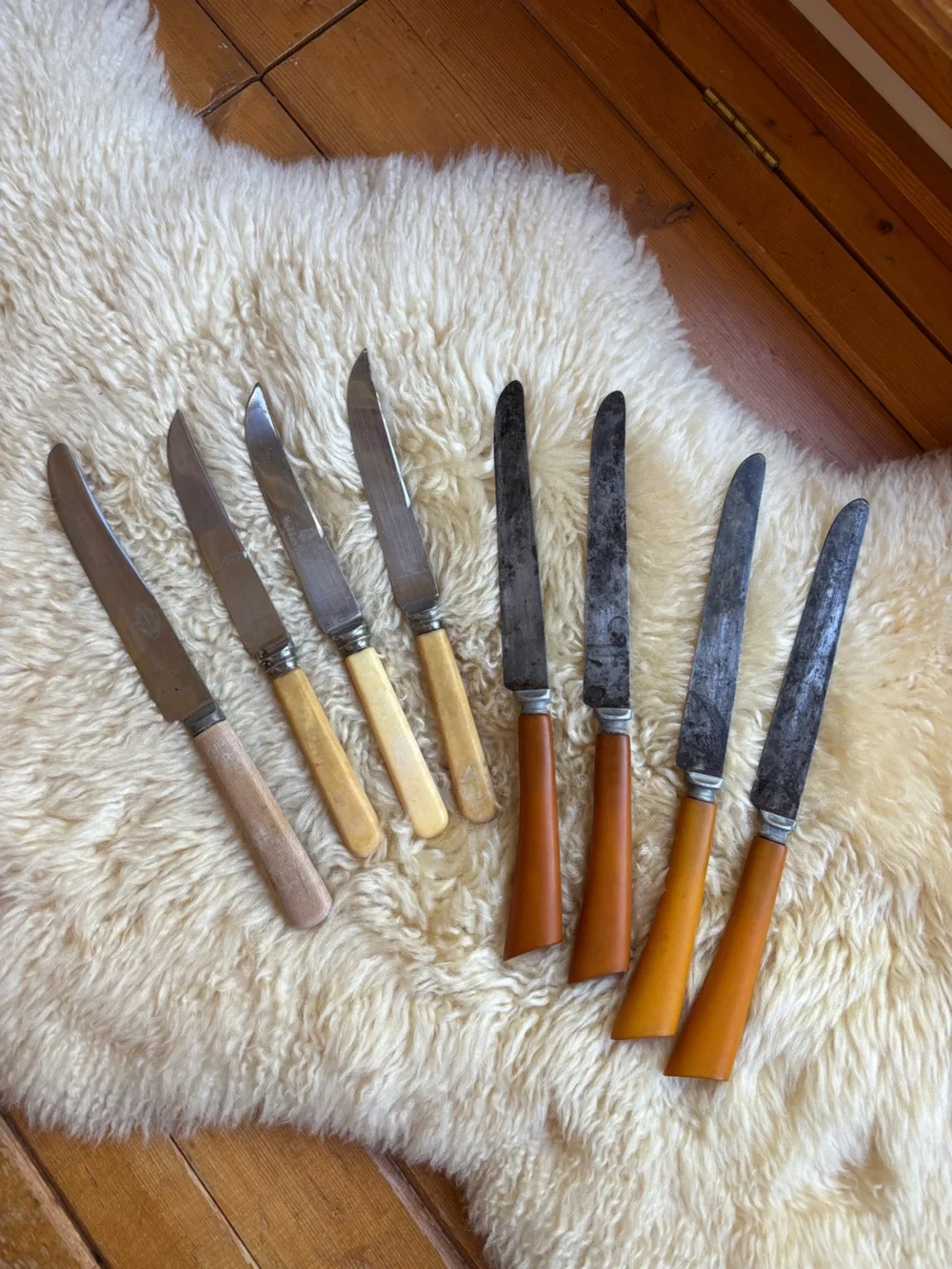 Antique Celluloid and Bakelite Handled Knives